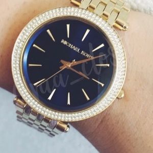 MICHAEL KORS “DARCI” BLUE & CRYSTAL WATCH